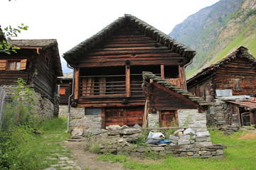 Historic Dandrio in the Malvaglia Valley, Tessin, Switzerland