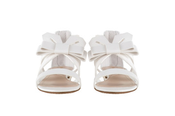 Women's shoes on a white background. premium footwear. Italian branded shoes.