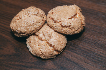 cookies on wooden background