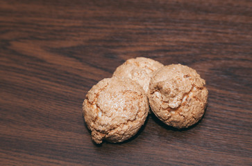 cookies on wooden background