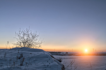 sunrise in winter