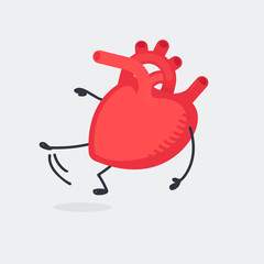 Heart character vector illustration