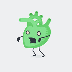 Heart character vector illustration