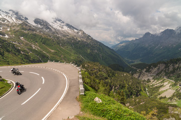 The road through the pass Susten, Switzerland