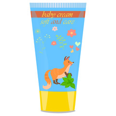 Baby cream tube with kids design