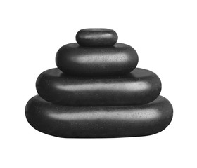Spa stones isolated on white