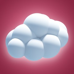 Composite image of digitally generated image of cloud