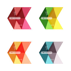 Vector arrow infographics business templates set