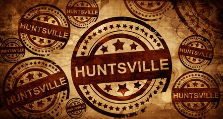 huntsville, vintage stamp on paper background
