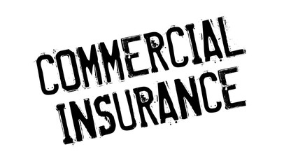 Commercial Insurance rubber stamp. Grunge design with dust scratches. Effects can be easily removed for a clean, crisp look. Color is easily changed.