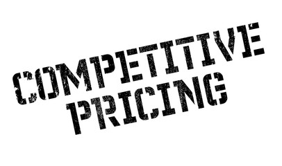 Competitive Pricing rubber stamp. Grunge design with dust scratches. Effects can be easily removed for a clean, crisp look. Color is easily changed.