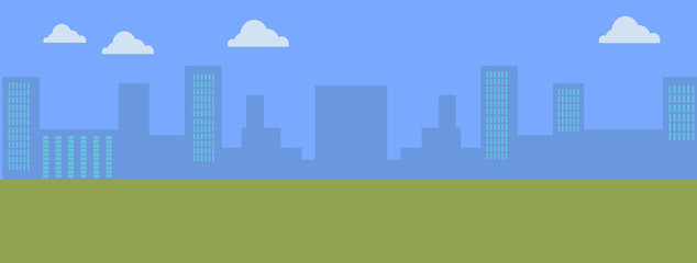 Urban Cityscape. Silhouettes of Buildings.