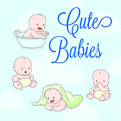 Cute baby Vector illustration