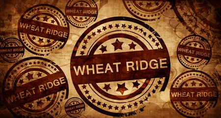 wheat ridge, vintage stamp on paper background