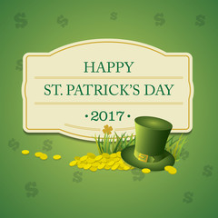 St. Patricks Day vintage holiday badge design