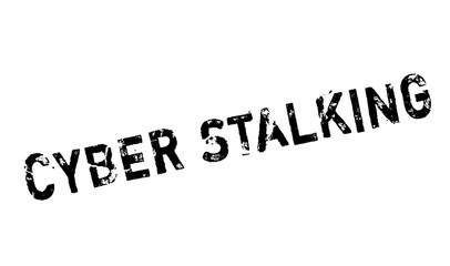 Cyber Stalking rubber stamp. Grunge design with dust scratches. Effects can be easily removed for a clean, crisp look. Color is easily changed.
