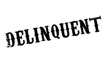 Delinquent rubber stamp. Grunge design with dust scratches. Effects can be easily removed for a clean, crisp look. Color is easily changed.