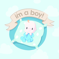 Cute baby Vector illustration