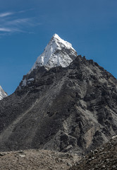 Peak Chola (6069 m) in the area of Cho Oyu - Gokyo region, Nepal, Himalayas