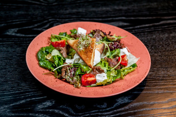 Salad with meat and vegetables