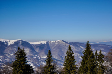 Mountain in winter