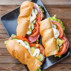 Photography of sandwiches with sausage