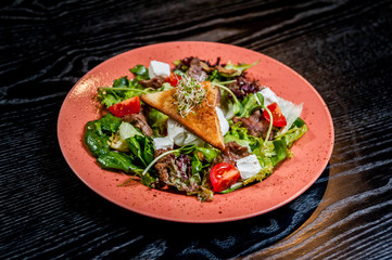 Salad with meat and vegetables