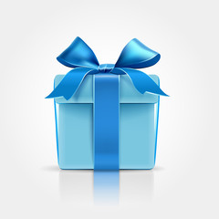 Gift with blue bow