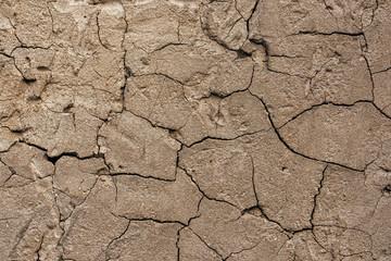 Weathered cracked old plaster wall surface texture