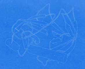 Trypsin digestive enzyme molecule (human). 3D rendering. 