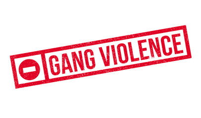 Gang Violence rubber stamp. Grunge design with dust scratches. Effects can be easily removed for a clean, crisp look. Color is easily changed.