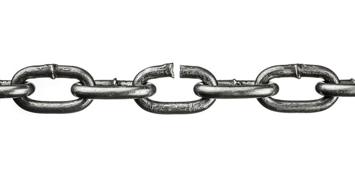 broken iron chain