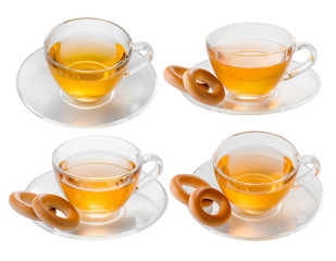 cup of tea with bagel