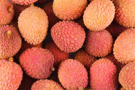 lychee fruits closeup food background texture