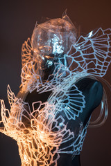 Voodoo, Crystal skull styling with colorful light effects, trans