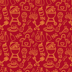  seamless barbecue pattern