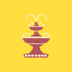 flat vector icon design collection chocolate fountain