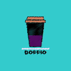 flat vector icon design collection doppio to go