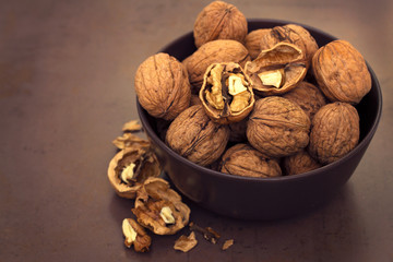 walnuts on bowl