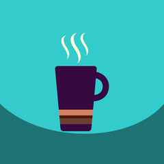  flat vector icon design collection cup of hot coffee