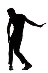 man dancing silhouette