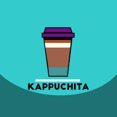 flat vector icon design collection kappuchita to go