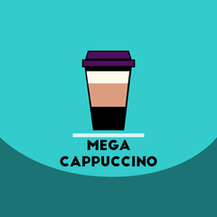 flat vector icon design collection mega cappuccino