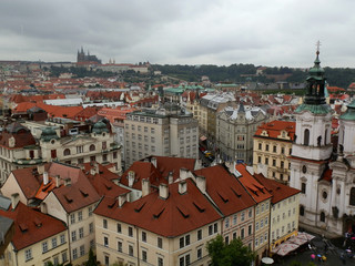 Fototapeta na wymiar View of Prague in gloomy weather