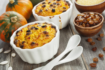 Pumpkin casserole with millet