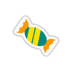 Label icon on design sticker collection bonbon candy