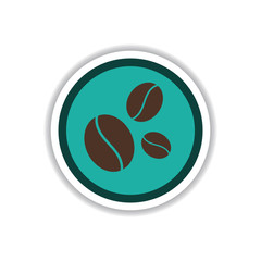 Label Frames and badges vector icon design collection coffee emblem sign of coffee beans