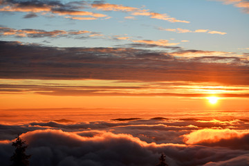 Sunrise in the Polish Mountains. Fot. Konrad Filip Komarnicki / EAST NEWS Krynica - Zdroj...