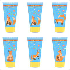 Baby cream tube with kids design