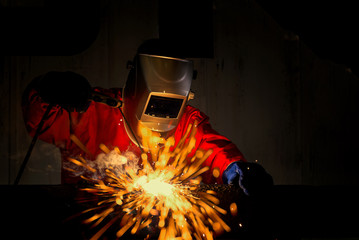Welding worker
